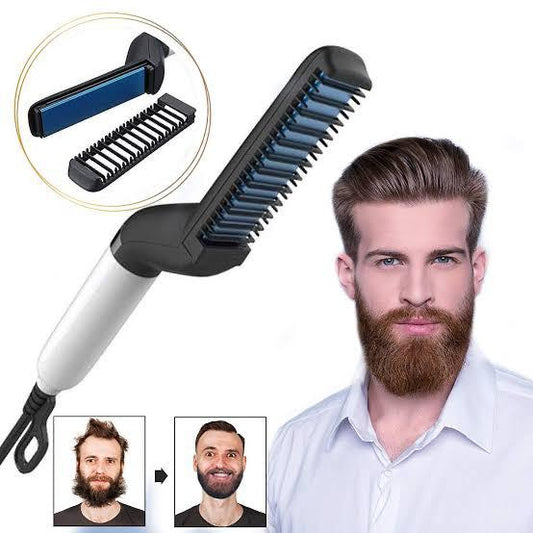 Multifunctional Hair & Beard Straightener Comb Brush Quick Hair Style For Men Produck Mart 