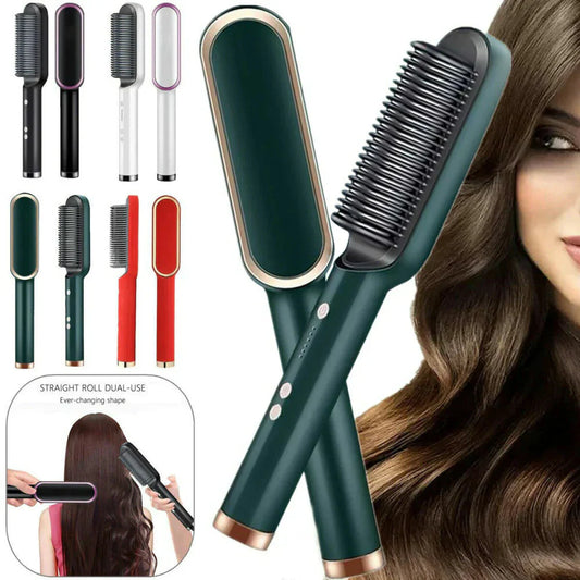 Hair Electric Straightener & Curl Comb. Produck Mart 